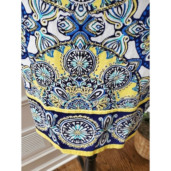 London Times Women's Multicolor Cotton Sleeveless Round Neck Knee Length Dress 6 - Picture 4 of 10